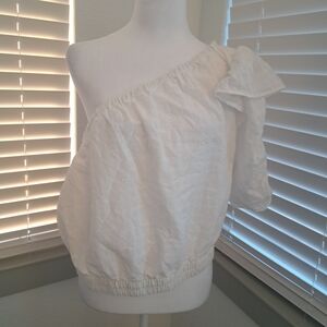 Universal Thread White One-Shoulder Blouse